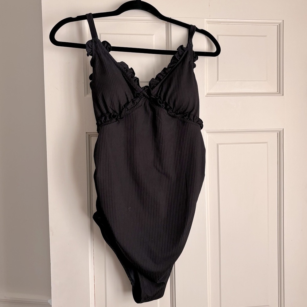 Maternity ribbed one piece swimsuit